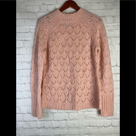 Ann Taylor LOFT Pink Blush Knit Sweater Large - Picture 1 of 8